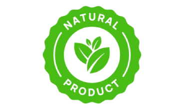100 percent natural plant based ingredients badge for dietary supplement